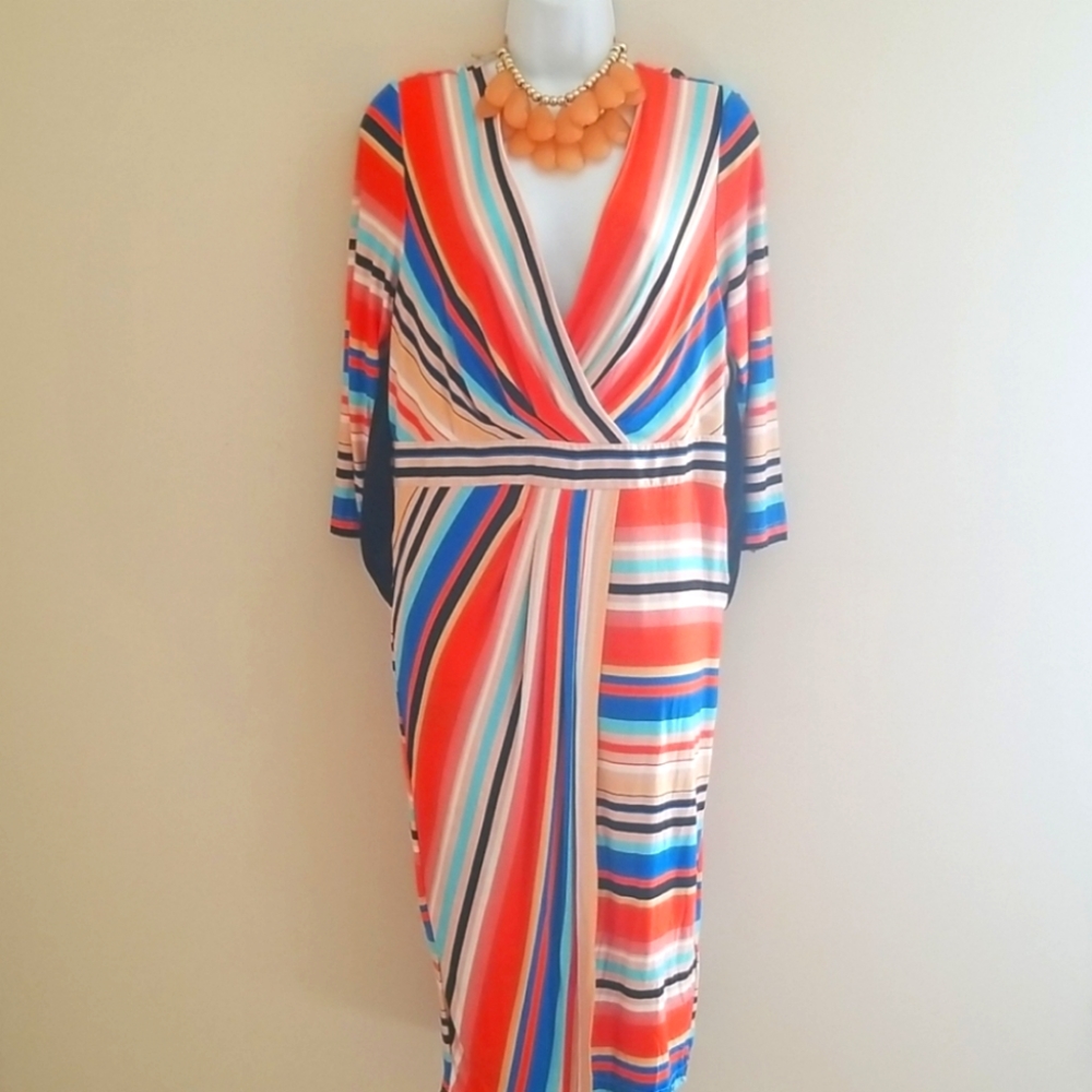 Colorful striped dress Size 10, Maternity Wear